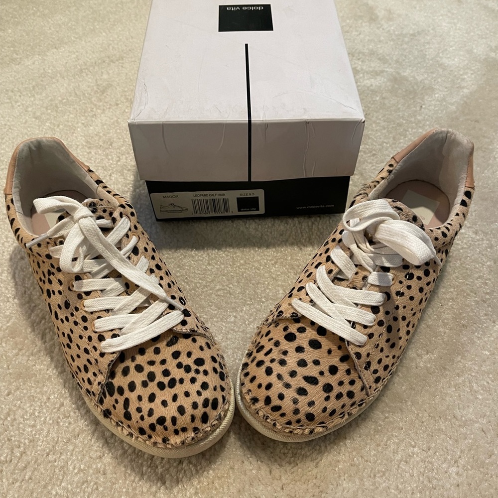 Dolce vita leopard ponyhair sneaker